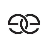 ee monogram logo vector ontwerp illustratie