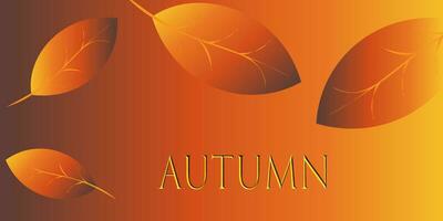 herfst oranje achtergrond abstract helling herfst gebladerte opschrift herfst vector eps10