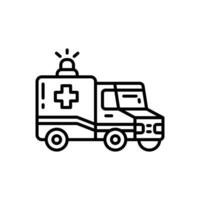 ambulance icoon in vector. illustratie vector