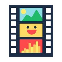 film strip platte vector icon