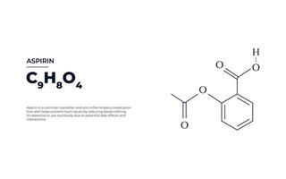 structureel, chemisch formule van een verbinding met kort informatie, banier ontwerp vector