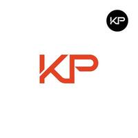 brief kp monogram logo ontwerp vector