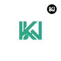 brief kw monogram logo ontwerp vector