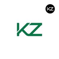 brief kzo monogram logo ontwerp vector