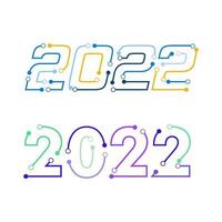 2022 nieuwjaar pictogram vectorillustratie vector