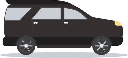 moderne zwarte auto-ontwerp met platte style.vector illustration.flat voertuig auto mobiel. vector