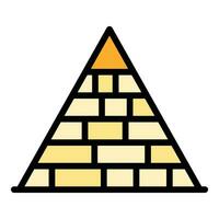 Super goed piramide icoon vector vlak