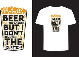 bier t-shirt ontwerp voor u vector