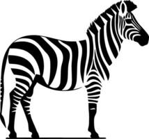 zebra - minimalistische en vlak logo - vector illustratie