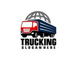 een sjabloon van vrachtauto logo, lading logo, levering lading vrachtwagens, logistiek logo vector