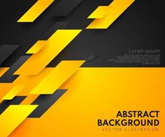 abstract geel oranje en zwart contrast background.tech futuristische huisstijl. geometrische illustratie voor brochures, flyers, web grafisch ontwerp. vector