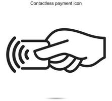 contactloos betaling icoon, vector illustratie.