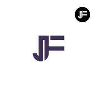 brief jf monogram logo ontwerp vector