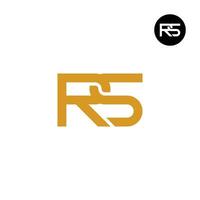 brief rs monogram logo ontwerp vector