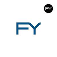brief fy monogram logo ontwerp vector