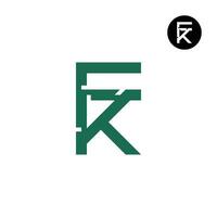 brief fk kf monogram logo ontwerp vector