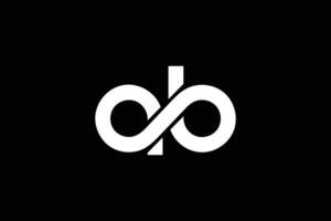 creatief en professioneel eerste brief een b oneindigheid logo ontwerp sjabloon Aan zwart achtergrond vector