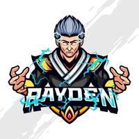 donder god Rayden vector mascotte