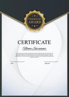 certificaat sjabloon achtergrond. award diploma ontwerp leeg. vector illustratie