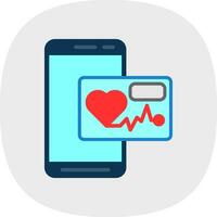 hart tarief app vector icoon ontwerp