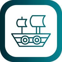 piraat schip vector icoon ontwerp