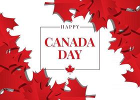 canada day viering achtergrond met esdoornblad ontwerp vector