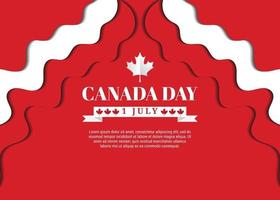 1 juli. Canada dag achtergrond met esdoornblad ontwerp vector