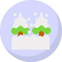 besneeuwd Woud vector icoon ontwerp