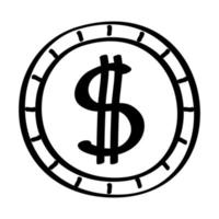 geïsoleerde munt pictogram vector ontwerp