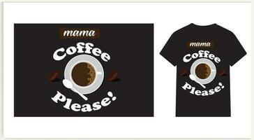 Internationale koffie dag t-shirt ontwerp met bewerkbare koffie kop vector