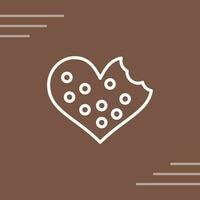 hart vormig koekjes vector icoon