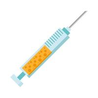 vaccin spuit injectie geïsoleerd pictogram vector