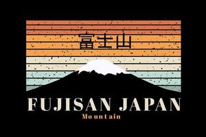 t-shirt fuji berg japan berg vector