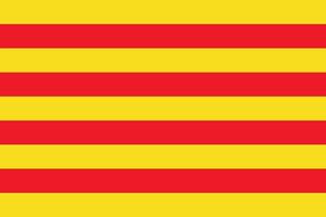 roussillon regio van frankrijk officieel vlag vector
