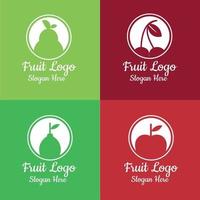 fruit logo collectie vector