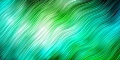 lichtblauw, groen vectorpatroon met rondingen. abstracte illustratie met bandy gradiëntlijnen. ontwerp voor uw bedrijfspromotie. vector