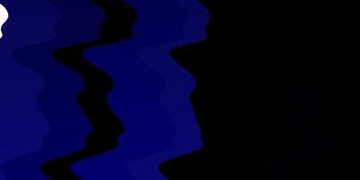 donkerblauwe vectorachtergrond met gebogen lijnen. helder monster met kleurrijke gebogen lijnen, vormen. patroon voor websites, bestemmingspagina's. vector