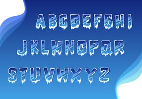Eenvoudige ijzige alfabet Vector