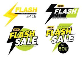 flash sale banner promotie tag ontwerp voor marketing vector