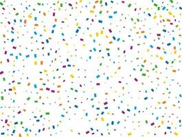 verjaardag rechthoekig confetti. licht regenboog schitteren confetti achtergrond. gekleurde feestelijk textuur. vector