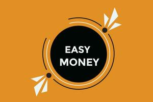 gemakkelijk geld knop web banier Sjablonen. vector illustratie