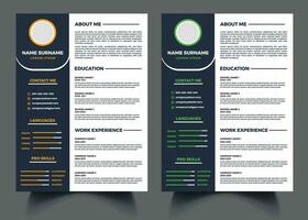 vector creatief hervat CV sjabloon ontwerp met Hoes brief vrij vector