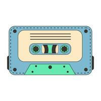 retro audio cassette voor een speler. oud wijnoogst audio plakband. jaren 80, 90s nostalgisch. muziek- audio icoon. vector