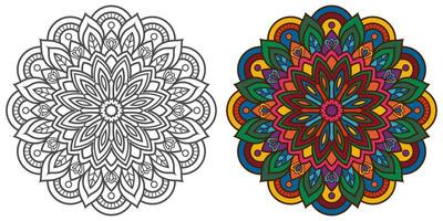 abstract mandala bloemen ornament, kleurrijk modern mandala ontwerp ,mandala lijn illustratie vector
