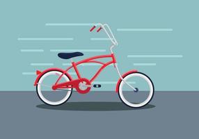 Red Bicycle Against Wall vector