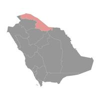 noordelijk borders regio, administratief divisie van de land van saudi Arabië. vector illustratie.