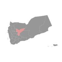 marib gouvernement, administratief divisie van de land van Jemen. vector illustratie.