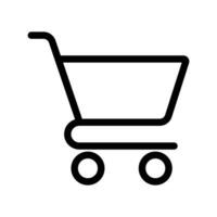 boodschappen doen kar icoon vector, boodschappen doen trolley icoon, boodschappen doen kar logo, houder voor goederen en producten, economie symbool ontwerp elementen, mand symbool silhouet, kleinhandel ontwerp elementen vector