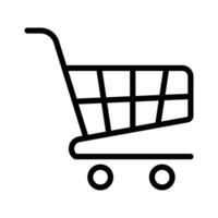 boodschappen doen kar icoon vector, boodschappen doen trolley icoon, boodschappen doen kar logo, houder voor goederen en producten, economie symbool ontwerp elementen, mand symbool silhouet, kleinhandel ontwerp elementen vector