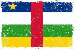centraal Afrikaanse republiek vlag grunge verontrust stijl vector